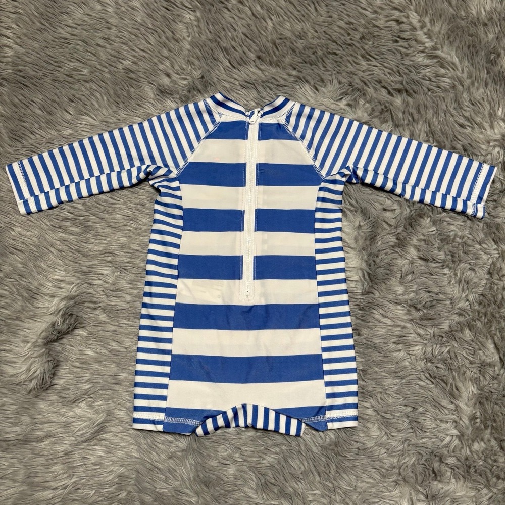 Vineyard Vines One-Piece Swim Suit Baby 3-6 Months Blue White Stripes - Picture 2 of 4